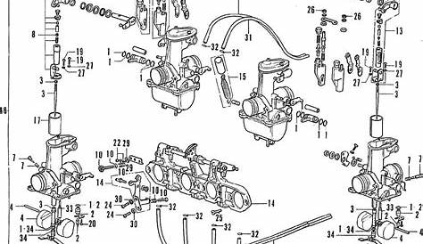 Kit revisione carburatore per Honda CB 500 Four K -'74 completo