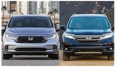 2021 Honda Pilot vs. 2021 Honda Odyssey What are the differences?