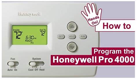 Honeywell Pro 4000 Thermostat Manual