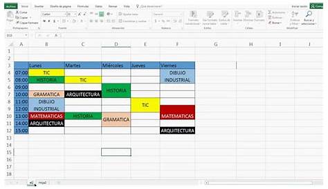 Cómo hacer un horario en Microsoft Excel paso a paso - ELEXPERTOWEB