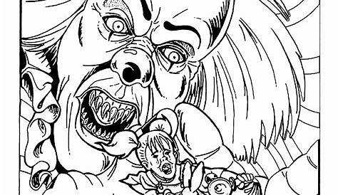 Horror Halloween Coloring Books Coloring Home