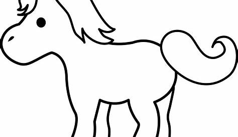 Horse Clipart Black And White Easy Best 28972