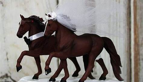 Romantic Love 1314 Wedding Cake Topper Bride And Groom Riding On A