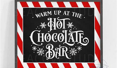 Hot Chocolate Bar Sign Printable