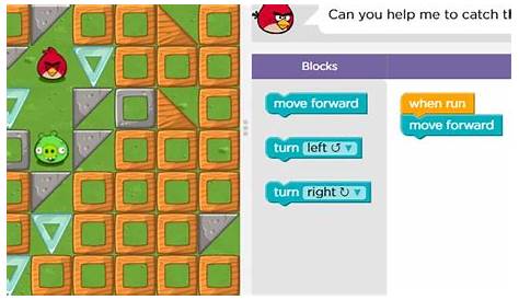 Hour Of Code Angry Birds Answers Game Coding Classic Maze