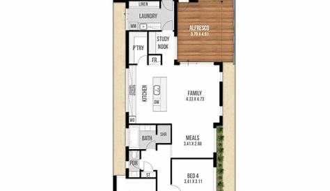 Olga-This 1-story narrow lot home design features 3 bedrooms, 2 baths
