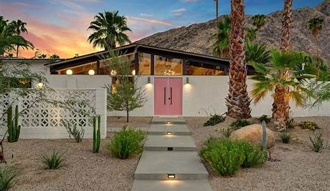 House Fronts With Decorative Masonry Walls: Palm Springs Desert