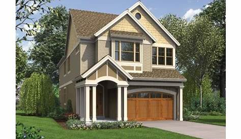 Modern Narrow Lot House Plan - 85101MS | Architectural Designs - House