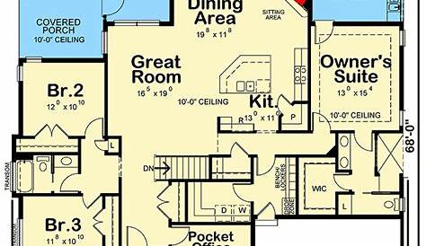 One-Level Home Plan with Split Bedrooms - 36592TX | Architectural
