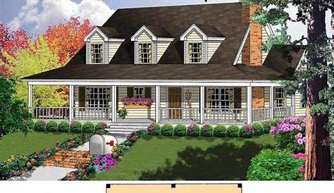 Affordable Country Farm House Style House Plan 8749