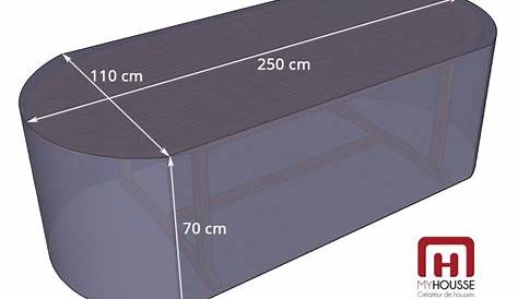 Housse Table Jardin Ovale 180 X 110 X 70 Cm