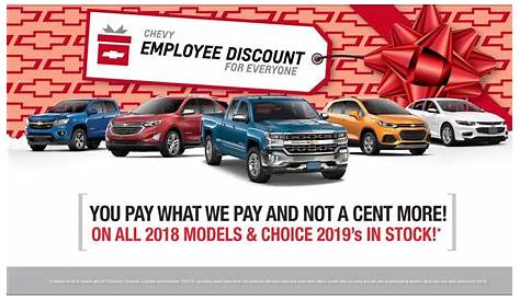 How Much Is The Chevrolet Employee Discount?