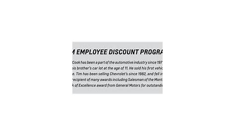 How Much Is The Discount For GM Employees?