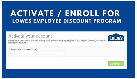 How To Activate Your Lowe's Employee Discount Card