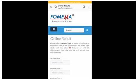 Fomema Medical Check Online Result Malaysia Fomema Medical Report