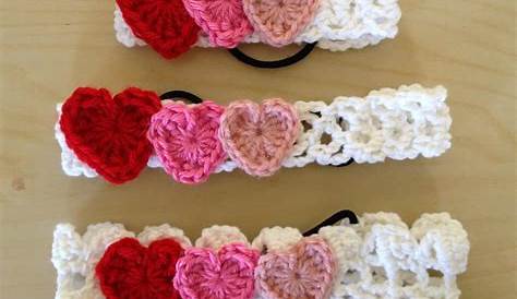 How To Crochet A Valentine Headband I Mde These Dorble Vlentine's Hedbnds For My Dughters For Three