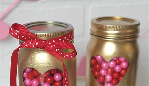 How To Decorate A Jar For Valentine's Day Glitter Mson Jrs Vlentines
