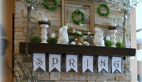 44 Best Spring Home Decor Ideas ABCHOMY Spring mantel decorating