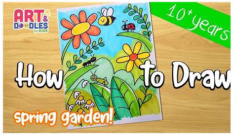 How To Draw Springtime Spring Landscape Ing At Getings Free Download