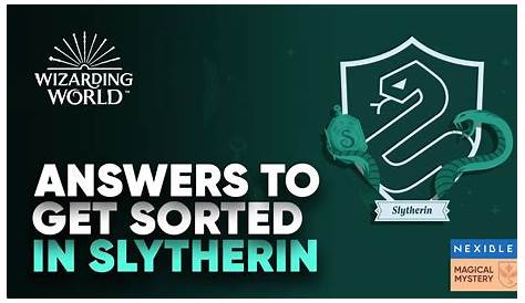 How To Get Slytherin In Wizarding World Quiz Sorting Answers GameSkinny