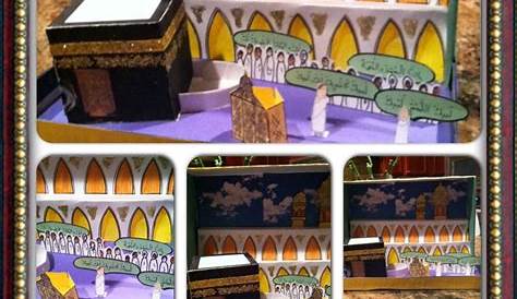 My daughter made this Kaaba Diorama for the display on The Hajj