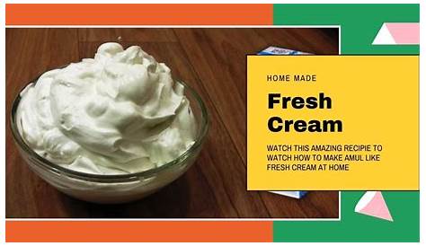 How To Make Instant Fresh Cream At Home HD Video Made