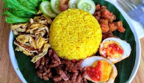 Nasi Kuning - Indonesian Yellow Party Rice - Easy Recipe - PisangSusu.com