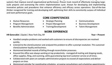 Resume Example For Hr Manager / Hr Manager Resume Sample Ready To Use