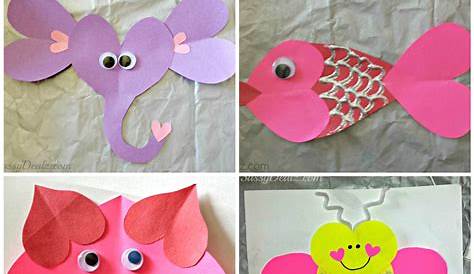 Http Wwwdltk Holidayscom Valentines Crafts Animals Heartshtm Spring Kids Free Printable Craft Ideas