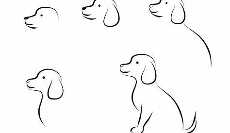 Easy Dog Drawing Puppies , Puppies Drawing Easy | Hund zeichnen
