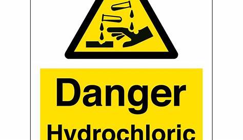 Hydrochloric Acid Hazard Symbol OSHAGHS Sign With ODE38591