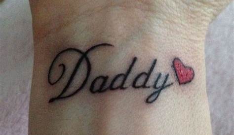 Dad I Love You Lettering Tattoo