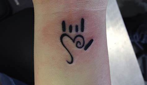'I love you' in sign language. :) | Skull tattoos, Tattoos, Paw print