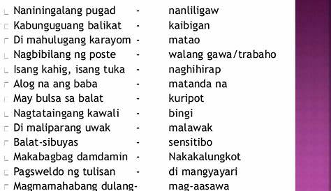 "Mga halimbawa ng malalalim na salita sa Filipino at ang mga kahulugan