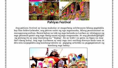 Mga festivals ng pilipinas