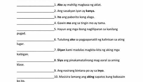 Free Panghalip Panao Worksheet SET 1 — The Filipino Homeschooler