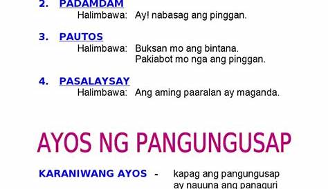 Filipino - Uri ng Pangungusap ayon sa gamit