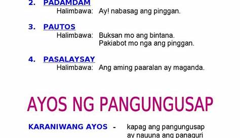 uri ng pangungusap worksheet - philippin news collections