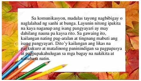 ANO ANG IBIG SABIHIN NG SANHI AT BUNGA - Brainly.ph