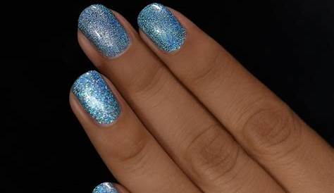 icy blue glitter nails Nail colors winter, Nail colors, Winter nails