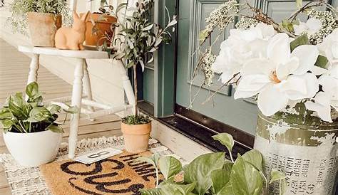 Ideas For Farmhouse Spring Front Porch Decorating