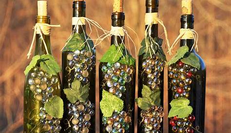 DIY Decorated Wine Bottle Ideas - Makes and Munchies