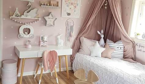 Idee Deco Chambre Fille Rose Et Blanc De Aux Murs Gris