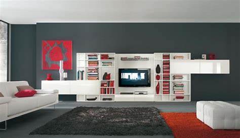 Idee Deco Salon Noir Blanc Rouge Et Maison Design Apsip Com