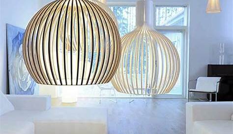 Idee Suspension Luminaire Salon En Bambou D45cm ELEANA Et