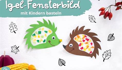 Igel basteln mit Vorlage zum Ausdrucken | 2 Bastelideen | Wunderbunt.de