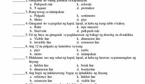 Unang Markahang Pagsusulit Sa Filipino 10