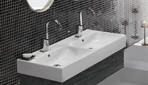 Ikili Lavabo Modelleri ODENSVIK Beyaz 120x49x6 Cm IKEA Banyolar
