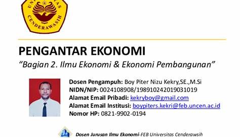 Ilmu Ekonomi dan Permasalahannya