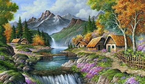 1001 + images inspiratrices de dessin de paysage magnifique | Landscape